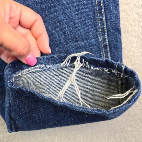 Vintage Props Jeans Womens Size 14 Dark Wash Crop Wide Leg Pleated 80s Riding - Picture 13 of 16